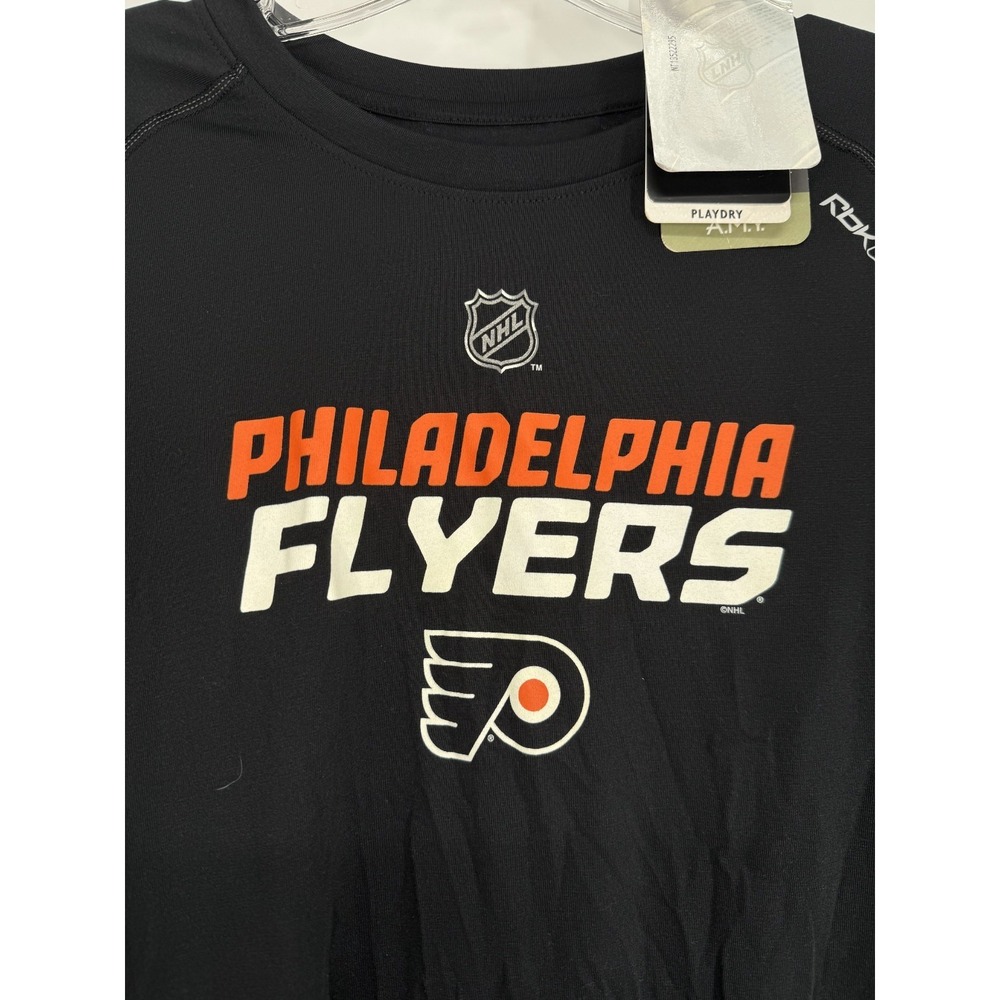 Philadelphia Flyers Reebok Graphic Long Sleeve Tee T Shirt Men Large Performance - Picture 5 of 6
